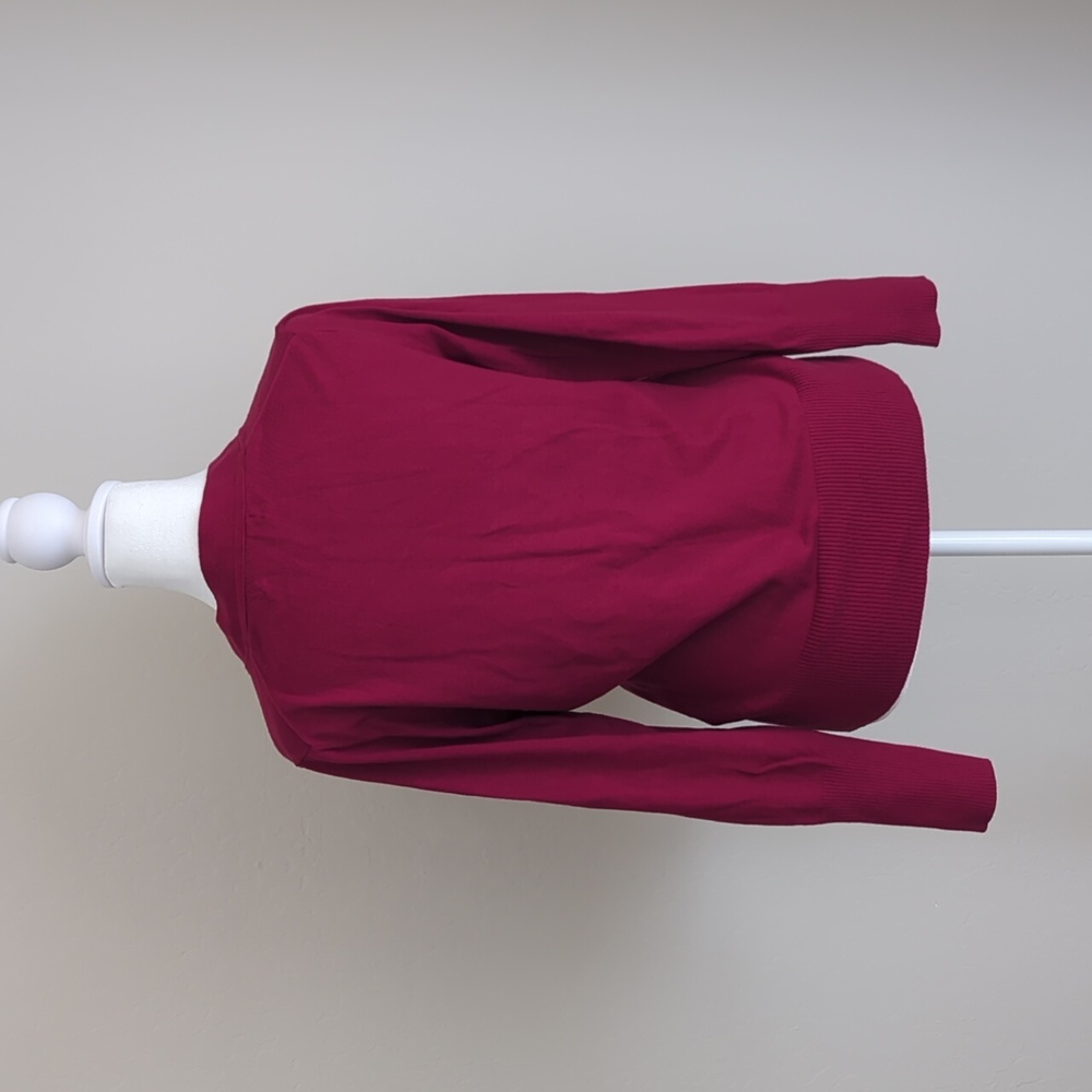 Banana Republic V-Neck Sweater - Deep Red, M/P - Picture 2 of 5